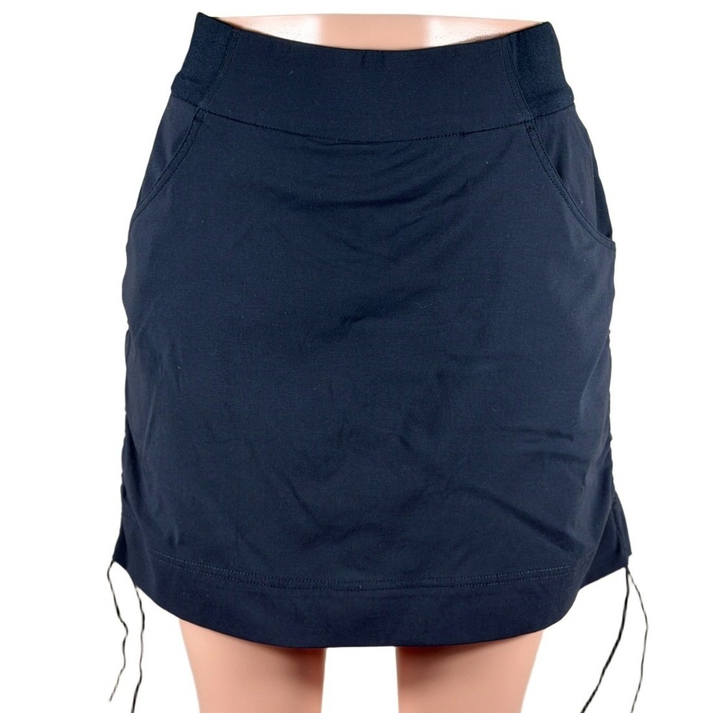 Columbia Omni-Shield Black Skort Womens Medium Hiking Golf Skirt Cinch Sides